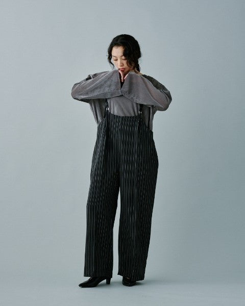 ヘリンボーンストライプサス付パンツ