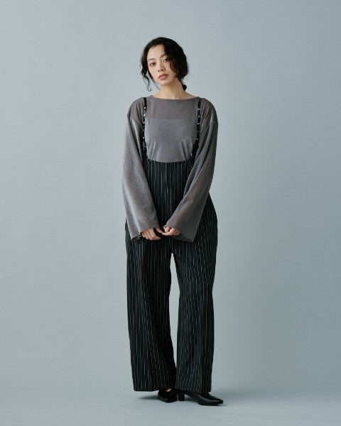 ヘリンボーンストライプサス付パンツ