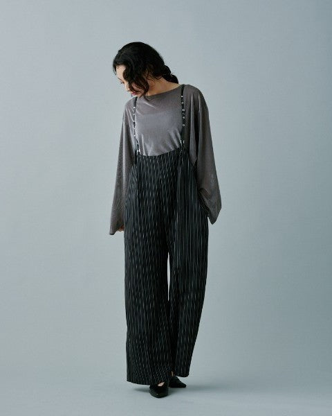 ヘリンボーンストライプサス付パンツ