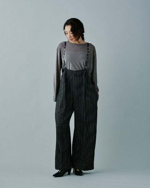 ヘリンボーンストライプサス付パンツ