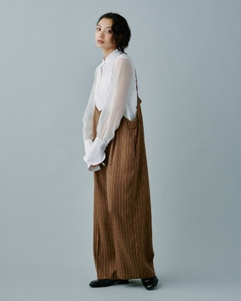 ヘリンボーンストライプサス付パンツ