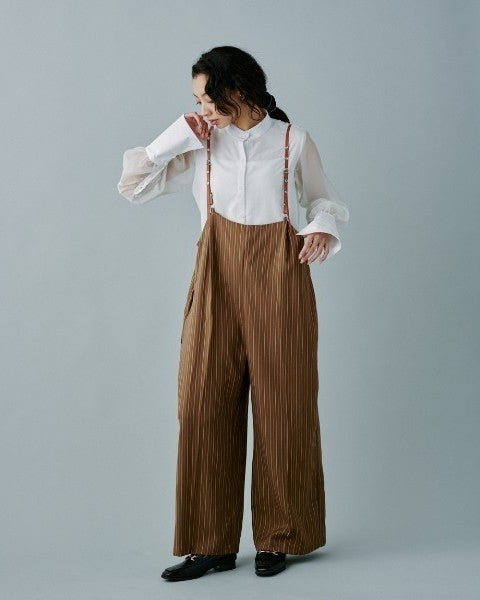 ヘリンボーンストライプサス付パンツ