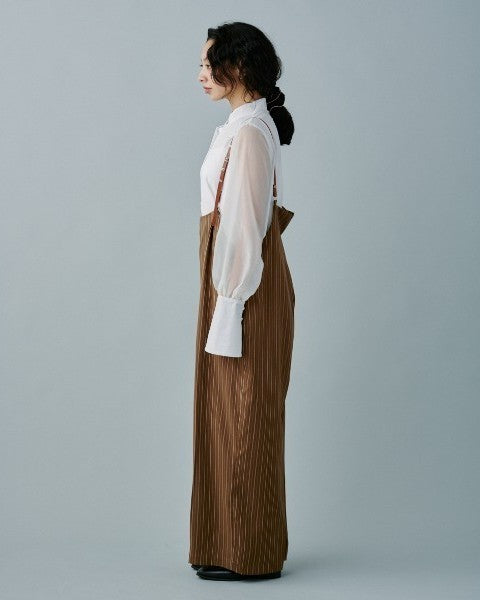 ヘリンボーンストライプサス付パンツ