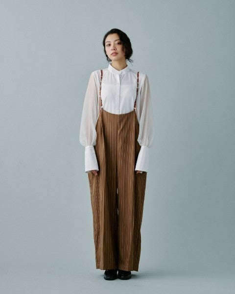 ヘリンボーンストライプサス付パンツ