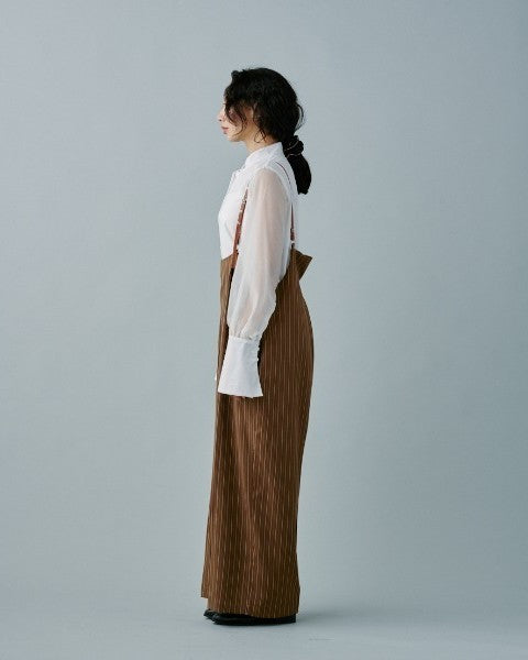 ヘリンボーンストライプサス付パンツ