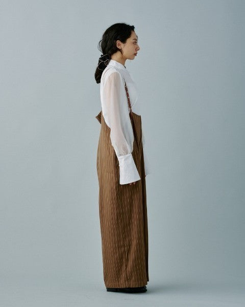 ヘリンボーンストライプサス付パンツ