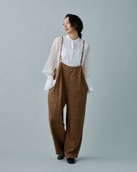 ヘリンボーンストライプサス付パンツ