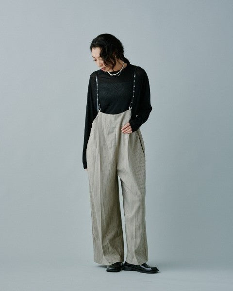 ヘリンボーンストライプサス付パンツ