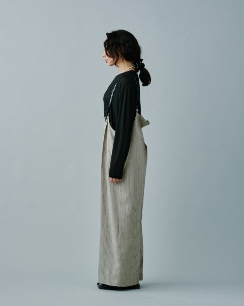 ヘリンボーンストライプサス付パンツ