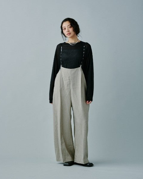 ヘリンボーンストライプサス付パンツ