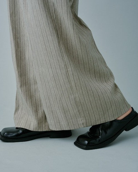 ヘリンボーンストライプサス付パンツ