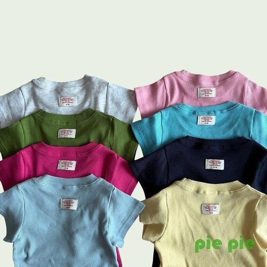 [pie]mimi ribbed short sleeve T