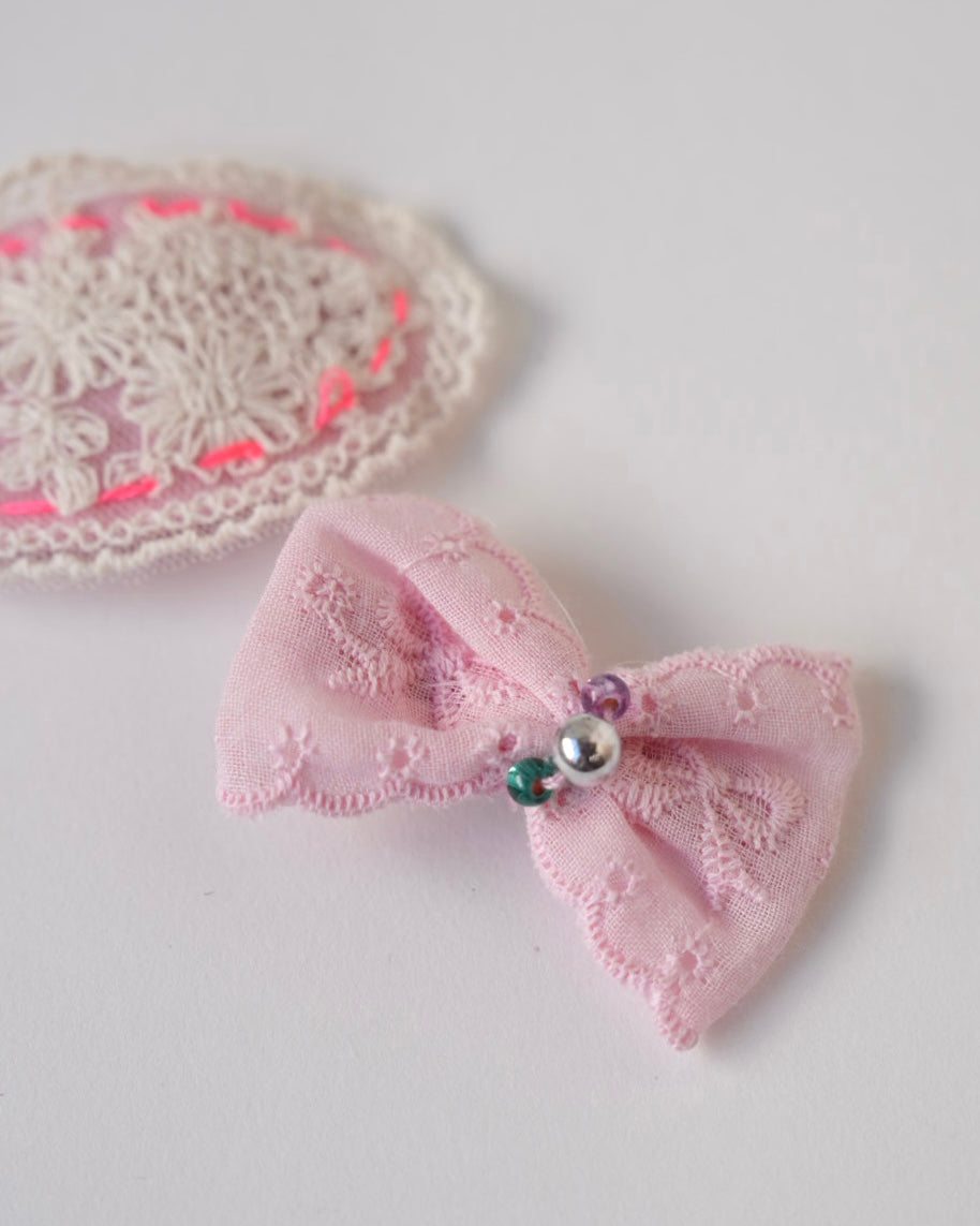 レースパレットヘアアクセ