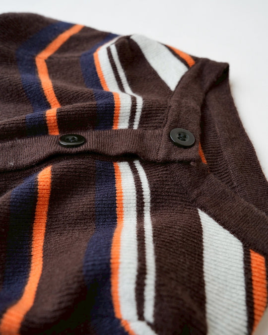 マルチボーダーフィットカーディガン