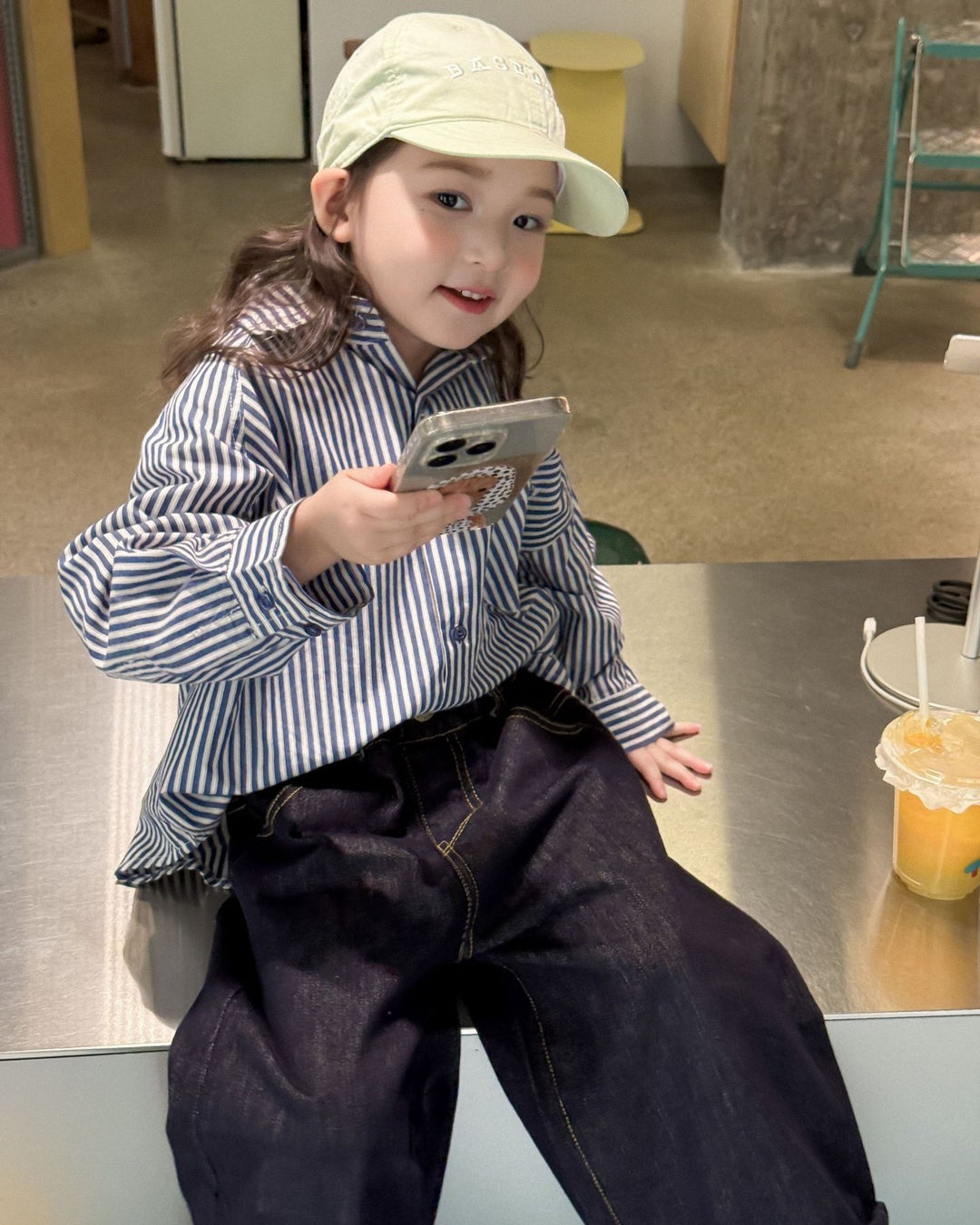 ラグランストライプシャツ.
