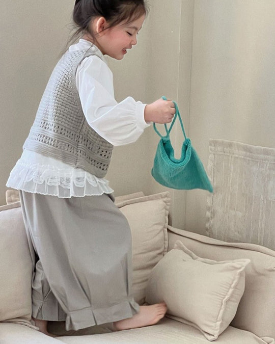 裾タックボリュームパンツ