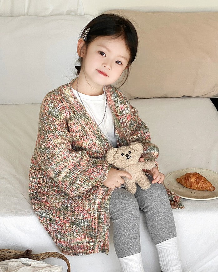 ミックスカラーニットカーディガン