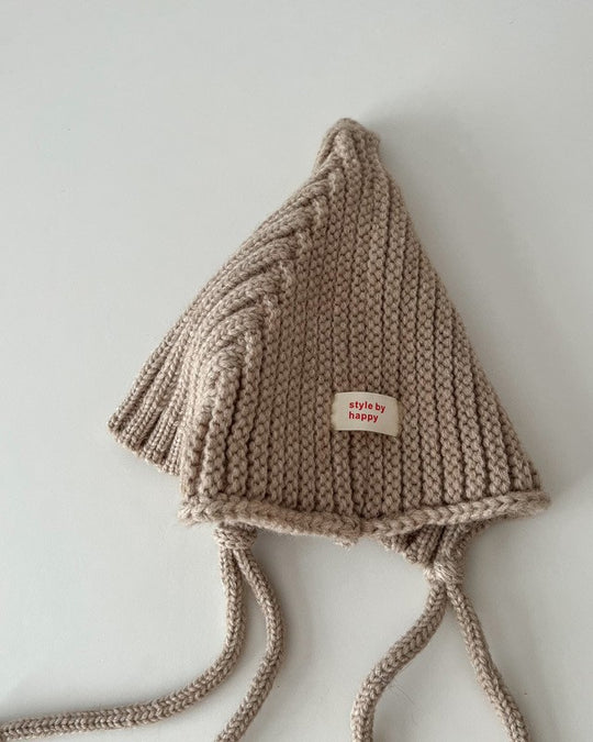 とんがりリブニットボンネ