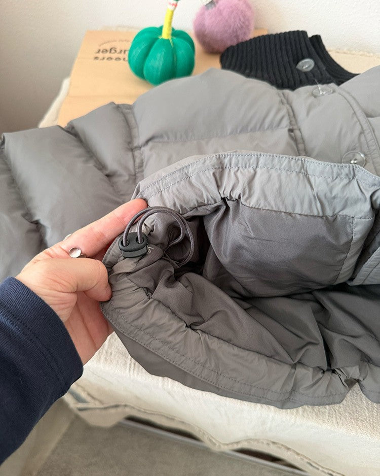 リブネックパデッドジャケット