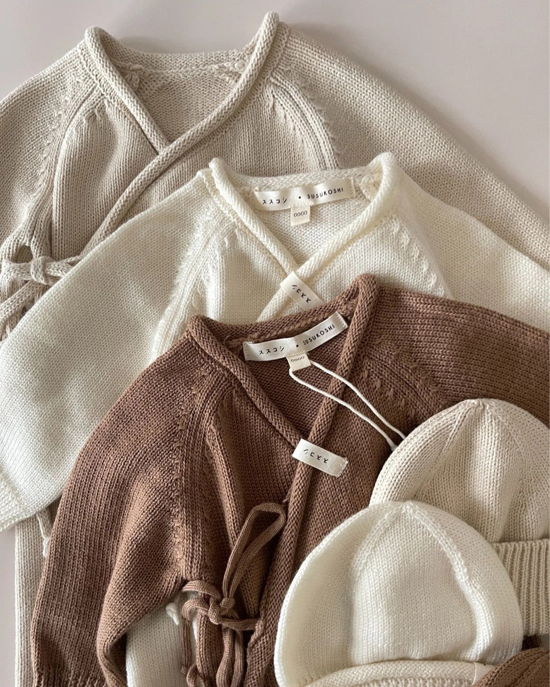 Merino Knit Baby Kimono Overall Suit［SUSUKOSHI］