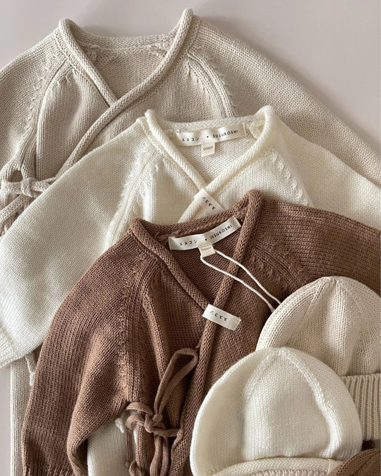 Merino Knit Baby Kimono Overall Suit［SUSUKOSHI］