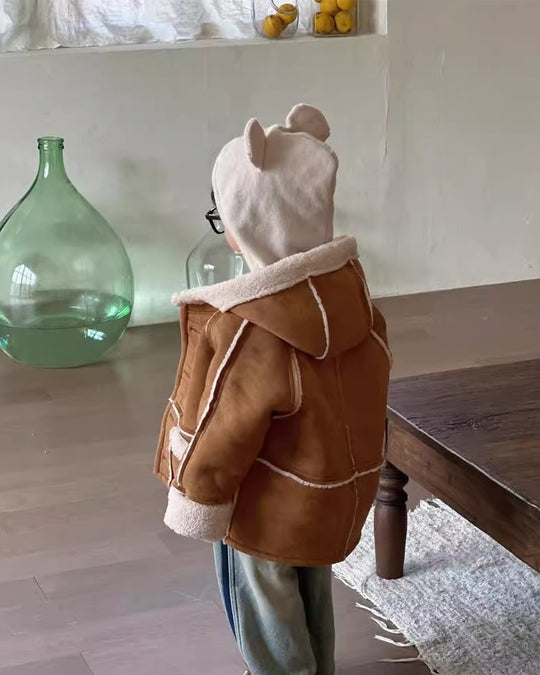 ムートンボアフーディジャケット