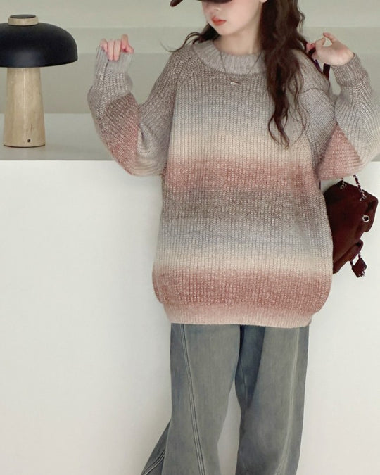 グラデーションニット