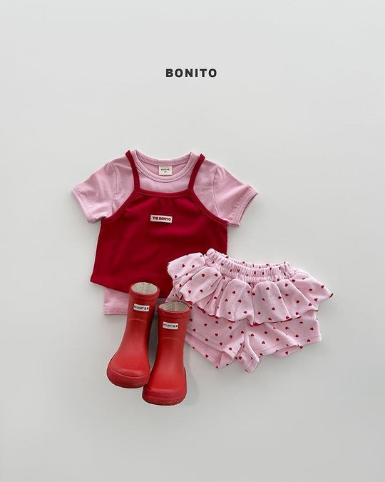 [BONITO]mini heart frill pants