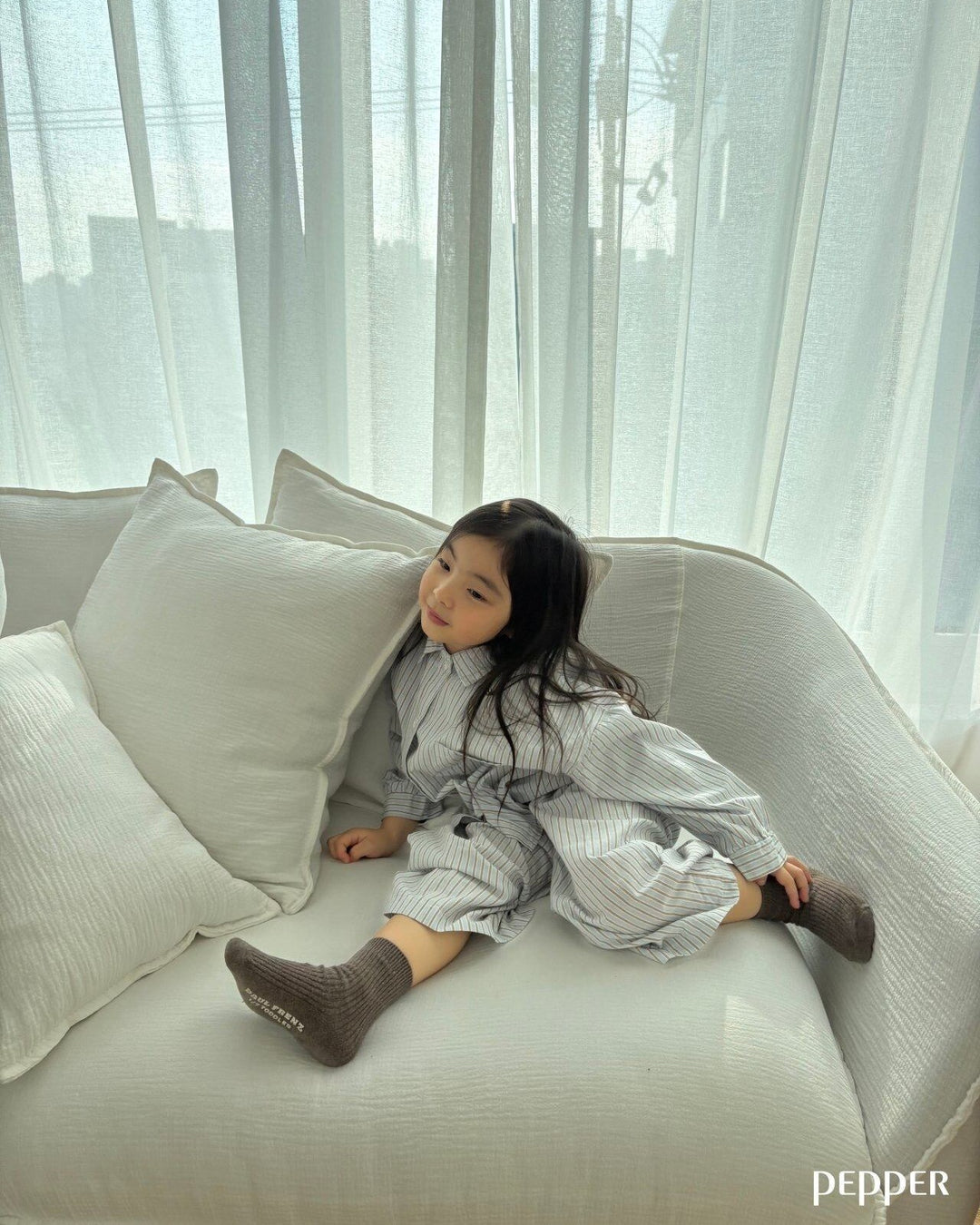 [pepper]stripe shirt