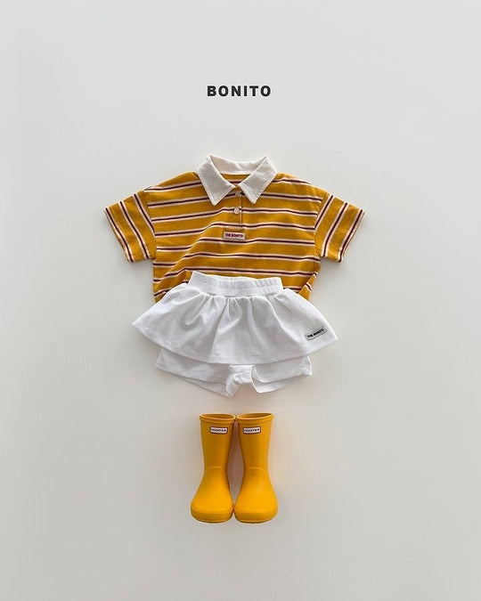 [BONITO]sierre stripe collar T