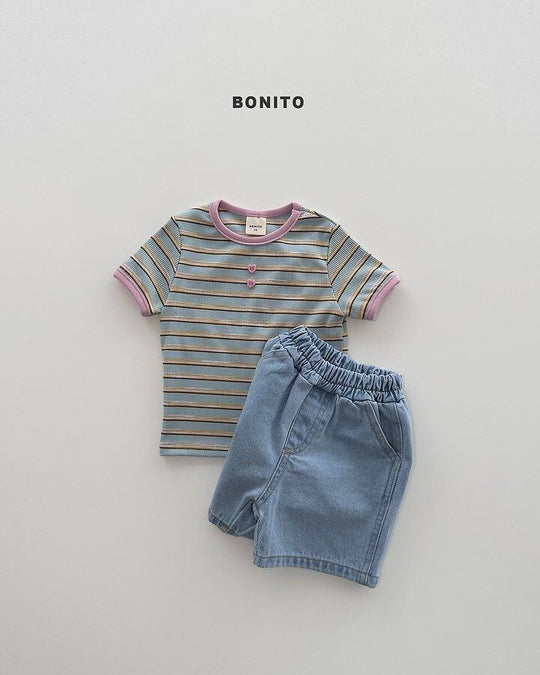 [BONITO]stripe rib T