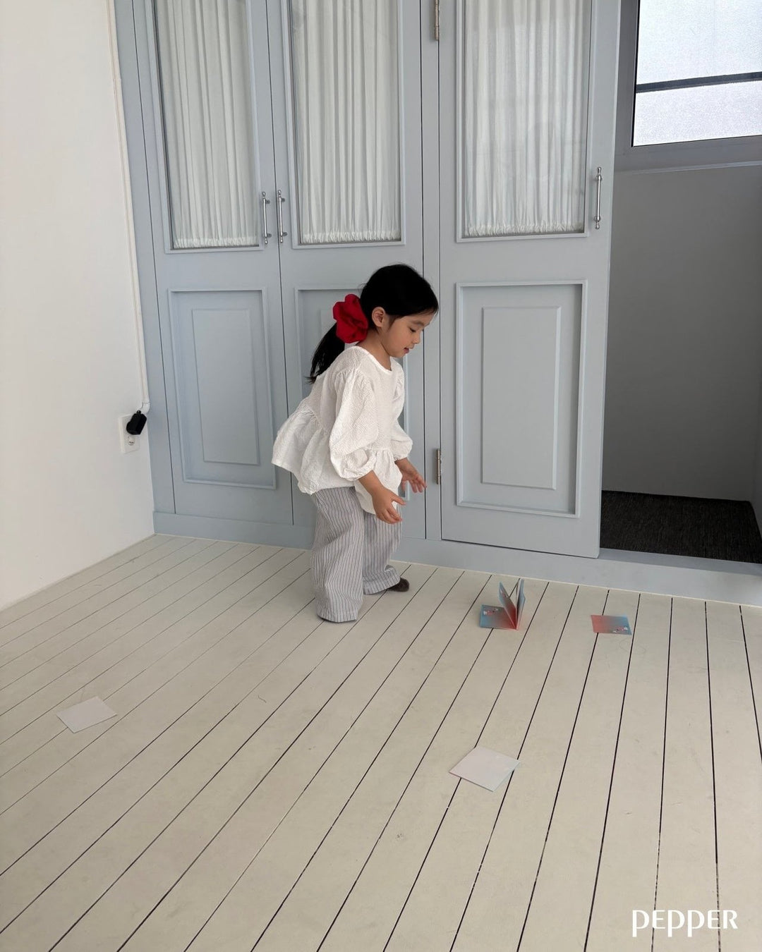 [pepper]stripe gaucho pants