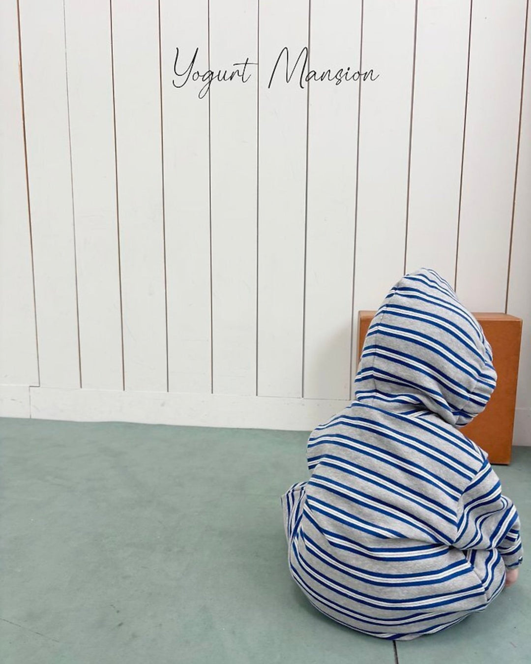 [yogurt mansion]stripe hoodie suits