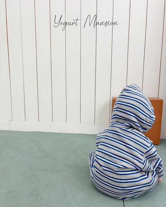 [yogurt mansion]stripe hoodie suits