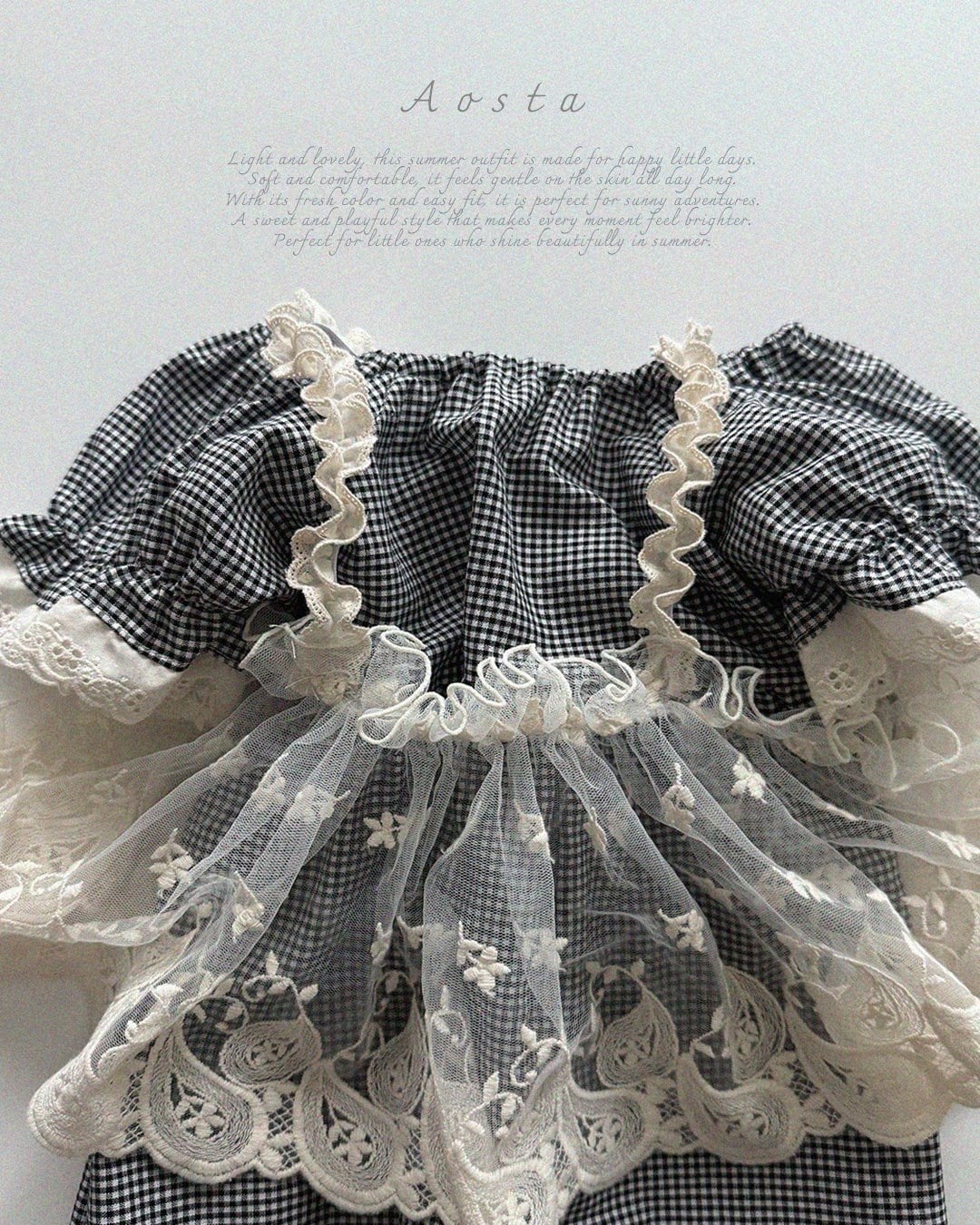 [aosta]lace strap bustier