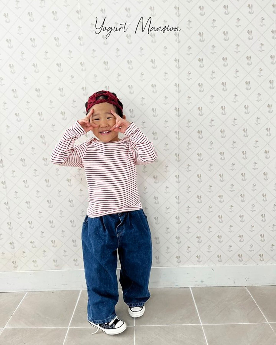 [yogurt mansion]rib stripe T