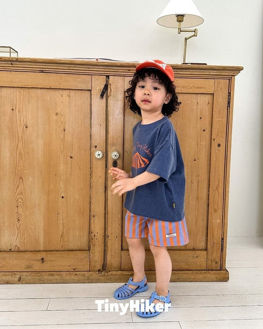 [TinyHiker]capri stripe short pants