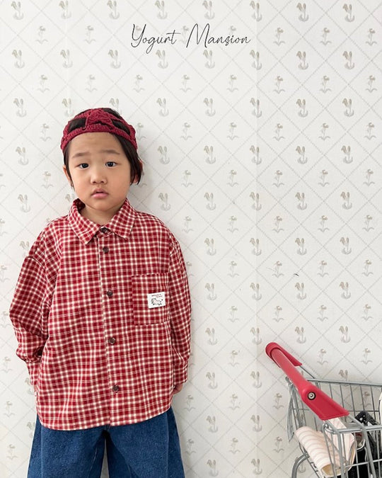 [yogurt mansion]check shirt
