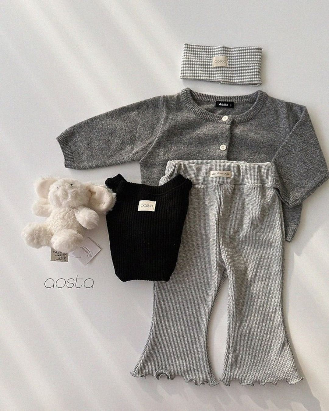 [AOSTA]Jelly Waffle Pants