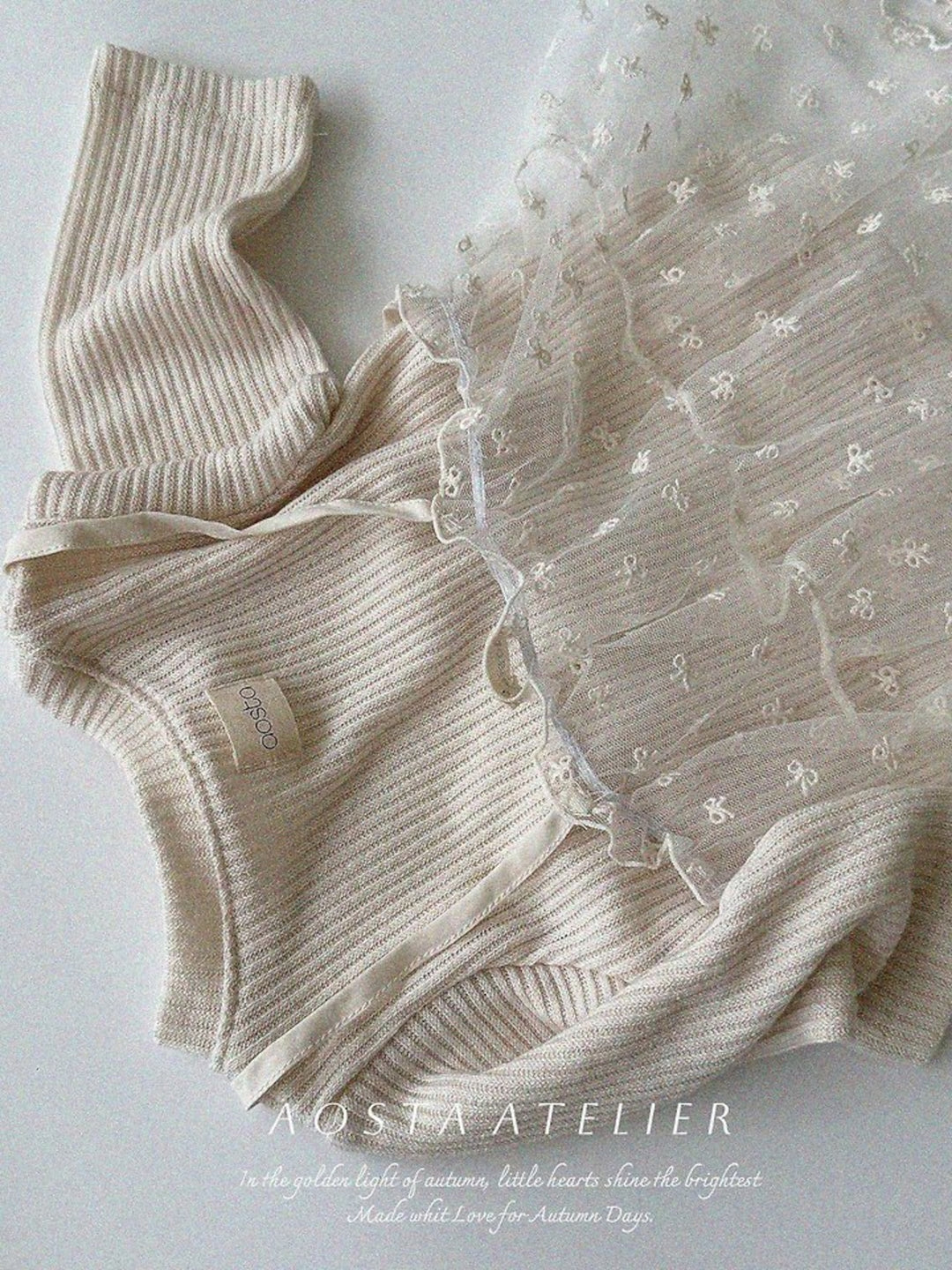 [AOSTA]Lace Ribbon OpenDress