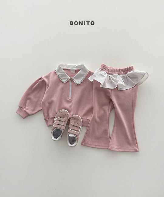 [BONITO]シャーリングカラーセットアップ