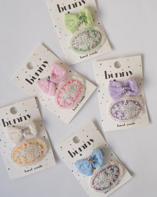 レースパレットヘアアクセ