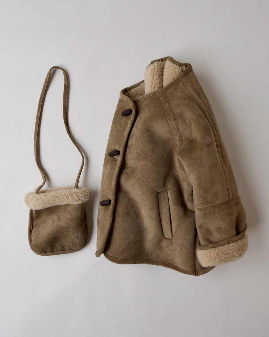 ミニバッグ付ムートンコート