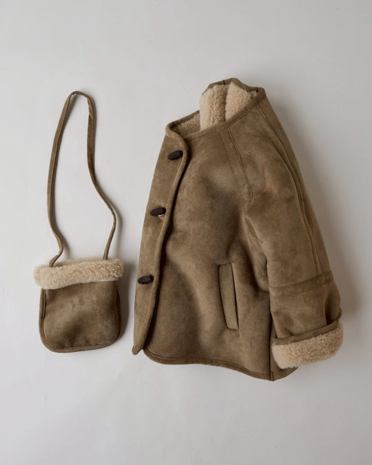 ミニバッグ付ムートンコート