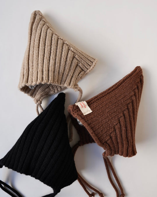 とんがりリブニットボンネ