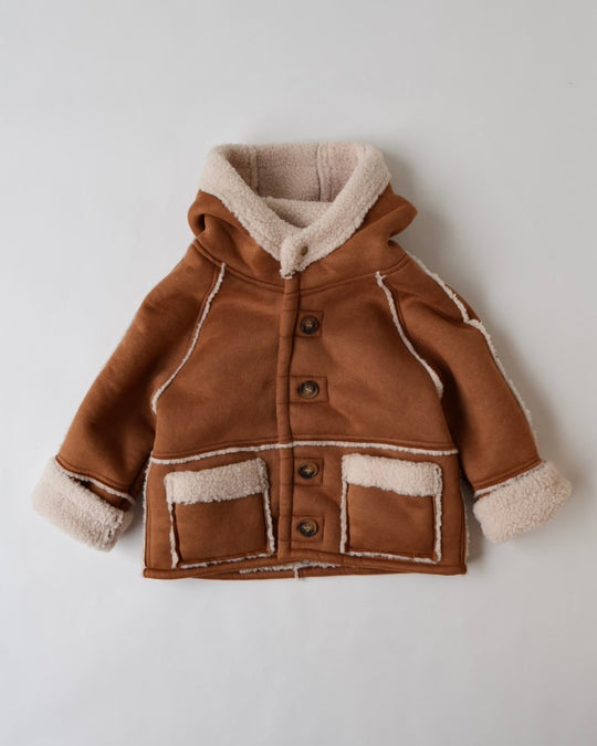 ムートンボアフーディジャケット