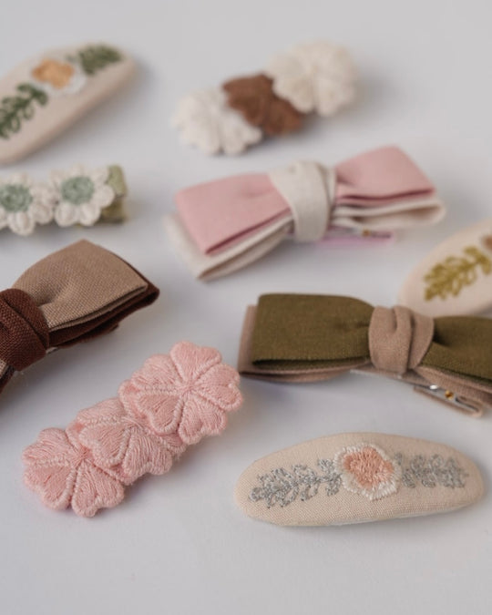 リボン×フラワーヘアアクセセット