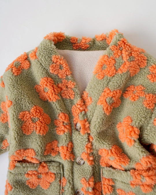 裏起毛フラワーボアV/Nジャケット