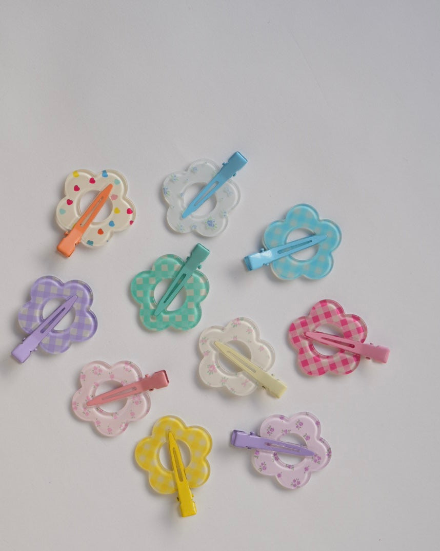 フラワー前髪クリップ