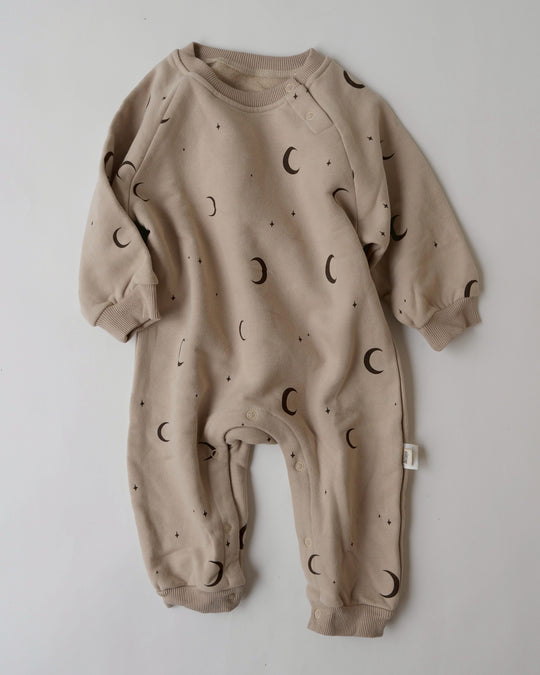 裏フランネルプリントロンパース